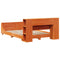 vidaXL Bed Frame without Mattress Wax Brown 120x200 cm Solid Wood Pine