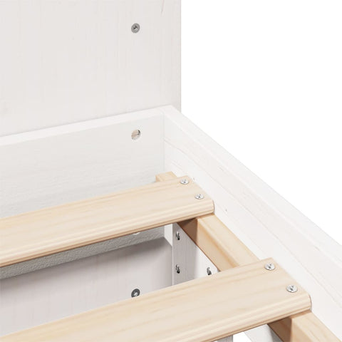 vidaXL Bed Frame without Mattress White 140x190 cm Solid Wood Pine