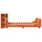 vidaXL Bed Frame without Mattress Wax Brown 140x190 cm Solid Wood Pine