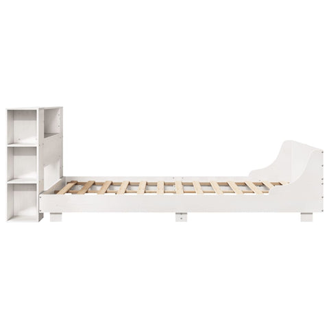 vidaXL Bed Frame without Mattress White 120x190 cm Small Double Solid Wood Pine