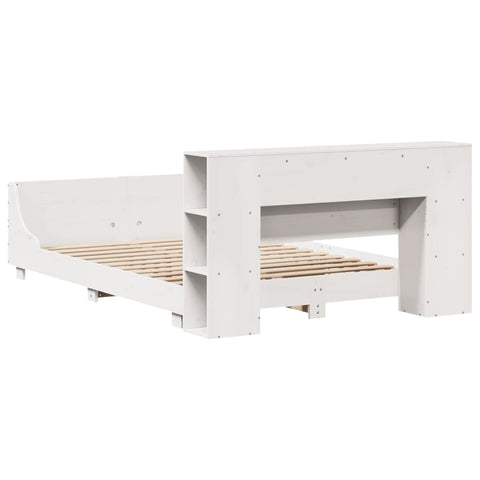 vidaXL Bed Frame without Mattress White 120x190 cm Small Double Solid Wood Pine