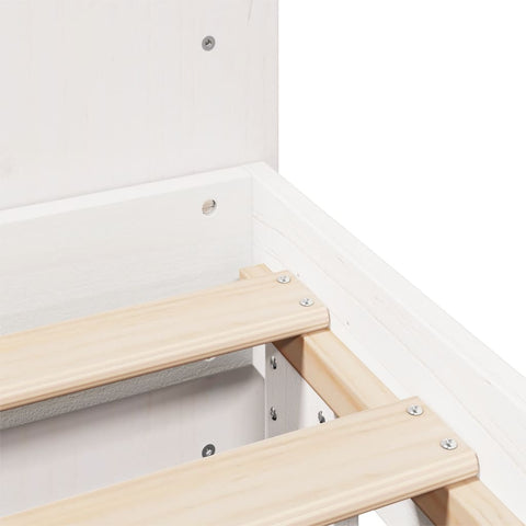 vidaXL Bed Frame without Mattress White 120x190 cm Small Double Solid Wood Pine