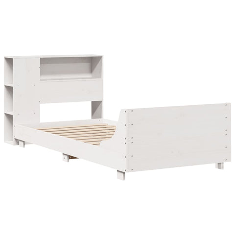 vidaXL Bed Frame without Mattress White 100x200 cm Solid Wood Pine