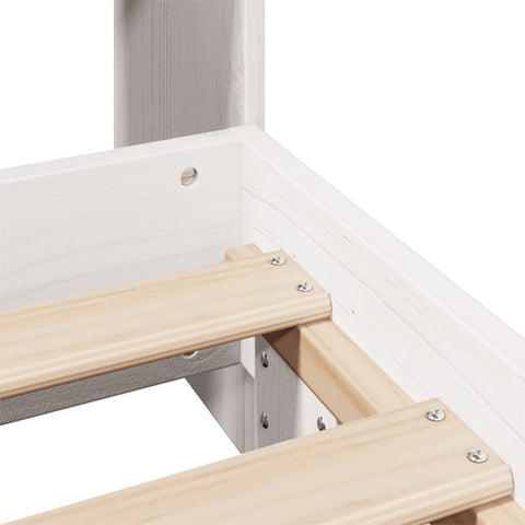 vidaXL Bed Frame without Mattress White 100x200 cm Solid Wood Pine