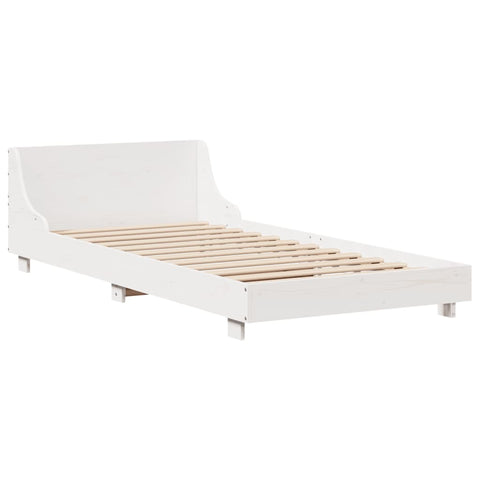 vidaXL Bed Frame without Mattress White 90x200 cm Solid Wood Pine