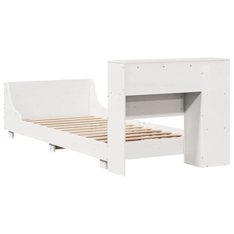 vidaXL Bed Frame without Mattress White 90x190 cm Single Solid Wood Pine