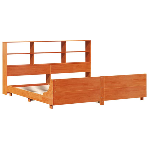 vidaXL Bed Frame without Mattress Wax Brown 200x200 cm Solid Wood Pine