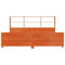 vidaXL Bed Frame without Mattress Wax Brown 200x200 cm Solid Wood Pine