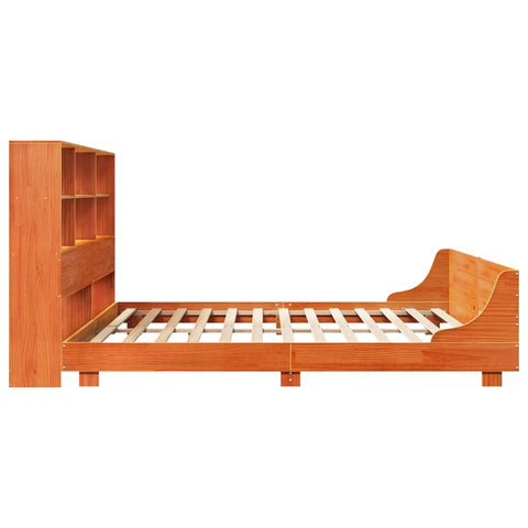 vidaXL Bed Frame without Mattress Wax Brown 200x200 cm Solid Wood Pine