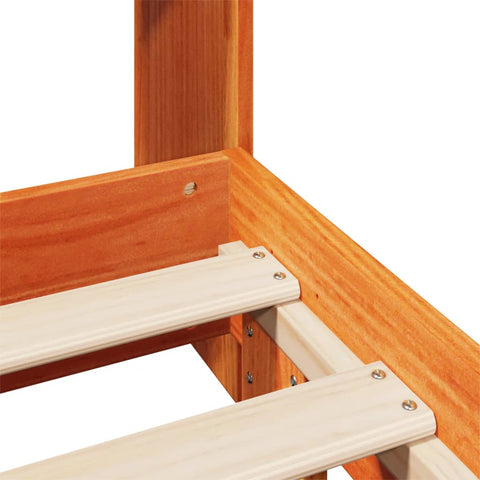 vidaXL Bed Frame without Mattress Wax Brown 200x200 cm Solid Wood Pine