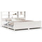 vidaXL Bed Frame without Mattress White 180x200 cm Super King Solid Wood Pine
