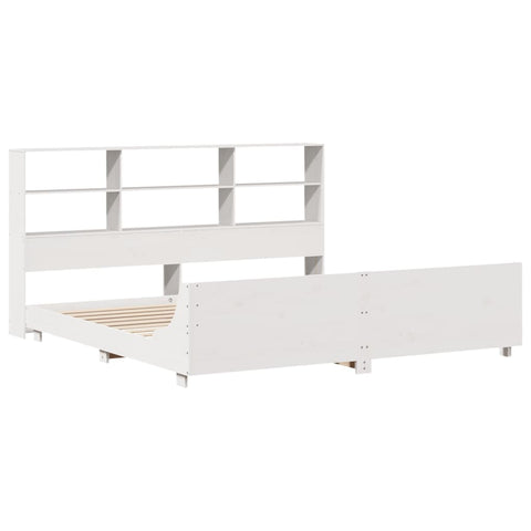 vidaXL Bed Frame without Mattress White 180x200 cm Super King Solid Wood Pine