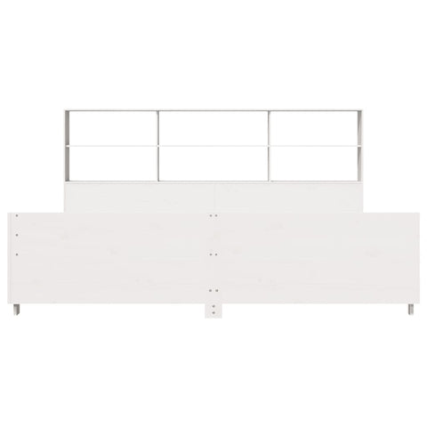 vidaXL Bed Frame without Mattress White 180x200 cm Super King Solid Wood Pine