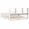 vidaXL Bed Frame without Mattress White 180x200 cm Super King Solid Wood Pine