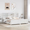 vidaXL Bed Frame without Mattress White 180x200 cm Super King Solid Wood Pine