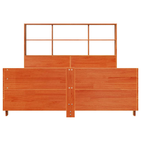 vidaXL Bed Frame without Mattress Wax Brown 160x200 cm Solid Wood Pine