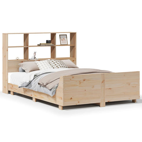 vidaXL Bed Frame without Mattress 150x200 cm King Size Solid Wood Pine