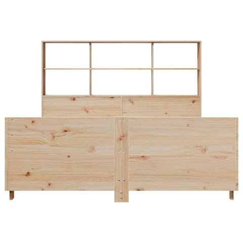 vidaXL Bed Frame without Mattress 150x200 cm King Size Solid Wood Pine