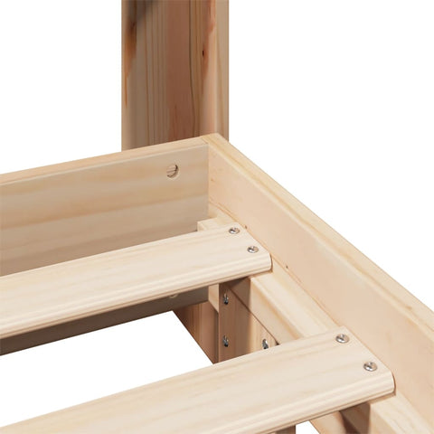 vidaXL Bed Frame without Mattress 150x200 cm King Size Solid Wood Pine