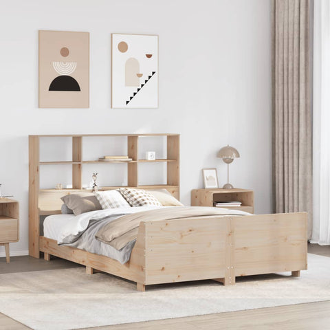 vidaXL Bed Frame without Mattress 150x200 cm King Size Solid Wood Pine