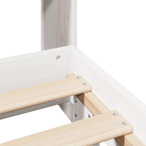 vidaXL Bed Frame without Mattress White 140x200 cm Solid Wood Pine