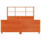 vidaXL Bed Frame without Mattress Wax Brown 140x200 cm Solid Wood Pine