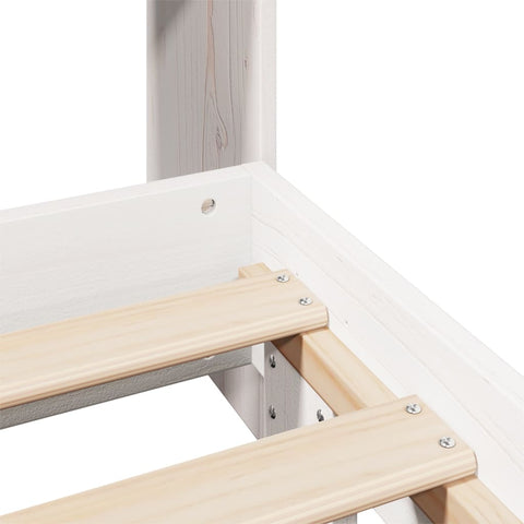 vidaXL Bed Frame without Mattress White 120x200 cm Solid Wood Pine