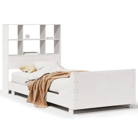vidaXL Bed Frame without Mattress White 90x200 cm Solid Wood Pine