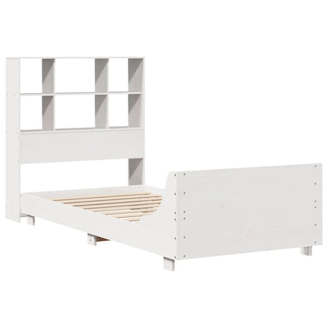 vidaXL Bed Frame without Mattress White 90x200 cm Solid Wood Pine