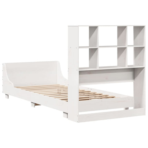 vidaXL Bed Frame without Mattress White 90x200 cm Solid Wood Pine