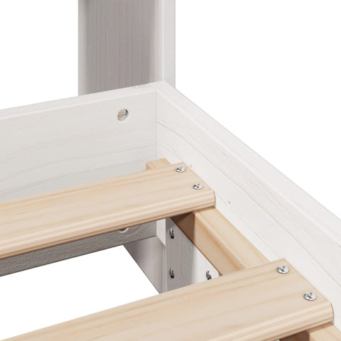 vidaXL Bed Frame without Mattress White 90x200 cm Solid Wood Pine