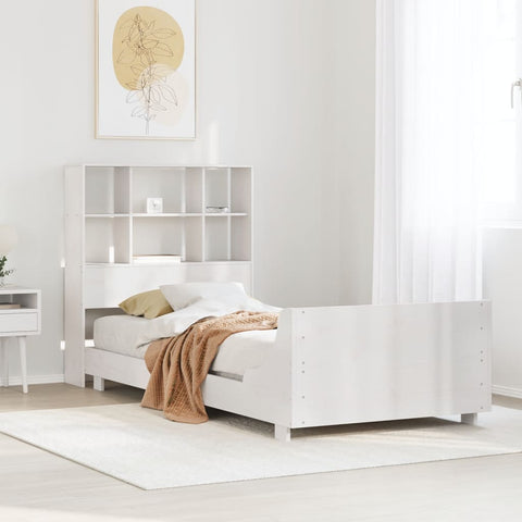 vidaXL Bed Frame without Mattress White 90x200 cm Solid Wood Pine