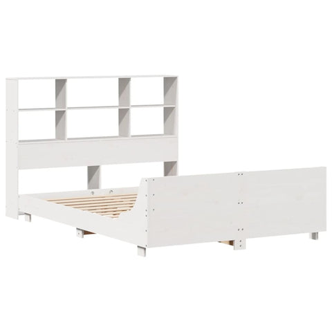 vidaXL Bed Frame without Mattress White 140x190 cm Solid Wood Pine