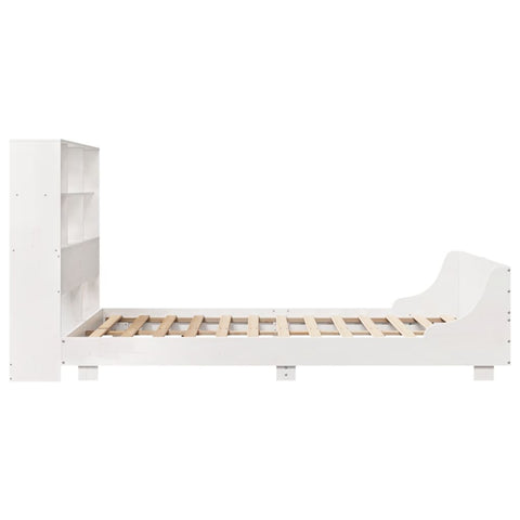 vidaXL Bed Frame without Mattress White 140x190 cm Solid Wood Pine