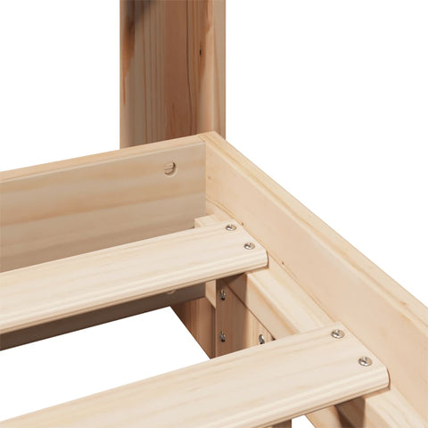 vidaXL Bed Frame without Mattress 120x190 cm Small Double Solid Wood Pine