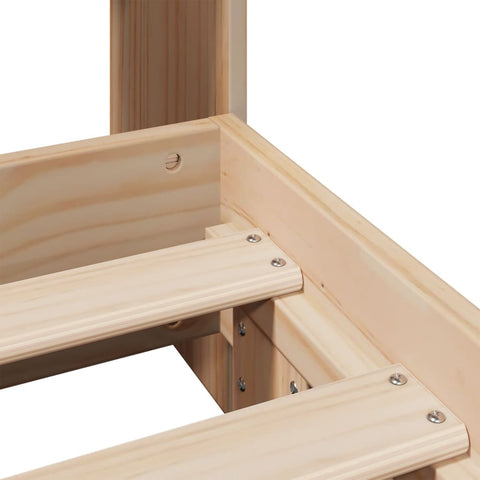 vidaXL Bed Frame without Mattress 90x190 cm Single Solid Wood Pine