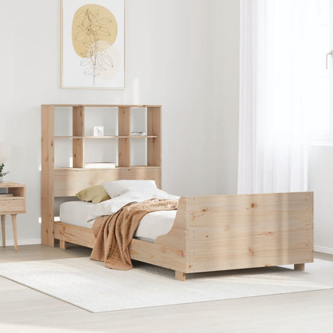 vidaXL Bed Frame without Mattress 90x190 cm Single Solid Wood Pine