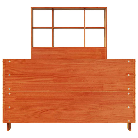 vidaXL Bed Frame without Mattress Wax Brown 90x190 cm Single Solid Wood Pine