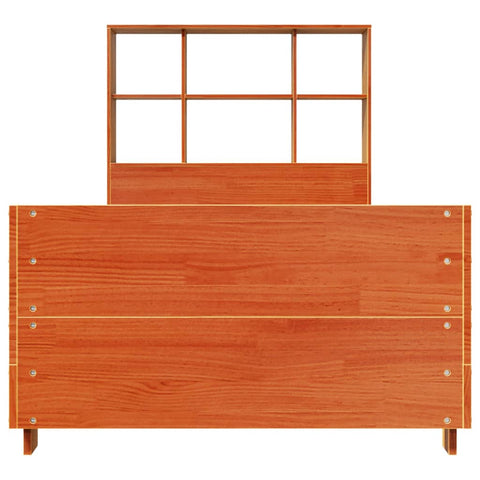 vidaXL Bed Frame without Mattress Wax Brown 75x190 cm Small Single Solid Wood Pine