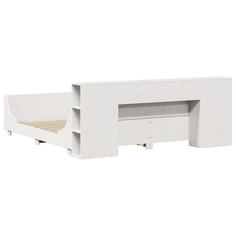 vidaXL Bed Frame without Mattress White 200x200 cm Solid Wood Pine
