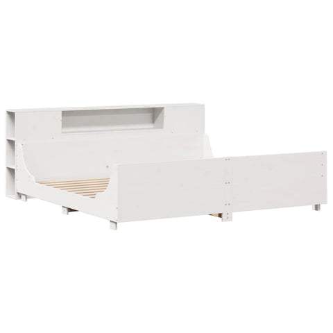 vidaXL Bed Frame without Mattress White 180x200 cm Super King Solid Wood Pine