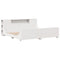 vidaXL Bed Frame without Mattress White 180x200 cm Super King Solid Wood Pine