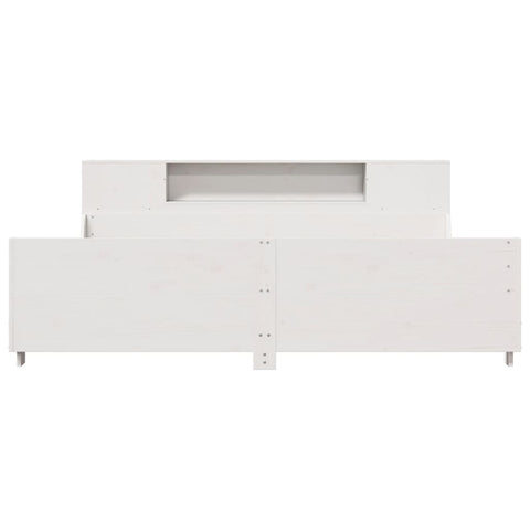 vidaXL Bed Frame without Mattress White 180x200 cm Super King Solid Wood Pine