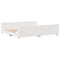 vidaXL Bed Frame without Mattress White 180x200 cm Super King Solid Wood Pine