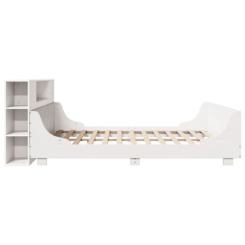 vidaXL Bed Frame without Mattress White 180x200 cm Super King Solid Wood Pine