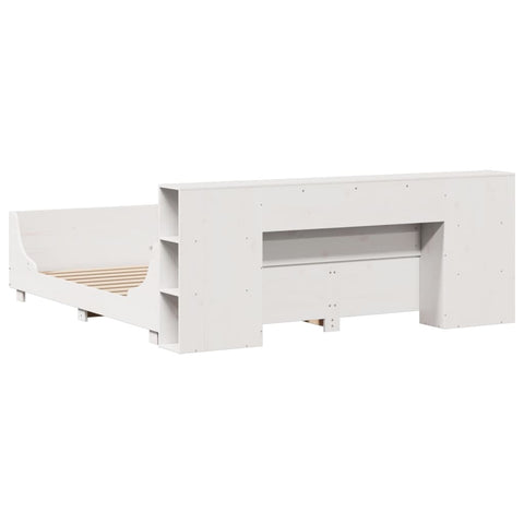 vidaXL Bed Frame without Mattress White 180x200 cm Super King Solid Wood Pine