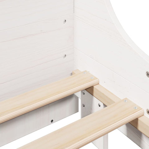 vidaXL Bed Frame without Mattress White 180x200 cm Super King Solid Wood Pine
