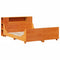 vidaXL Bed Frame without Mattress Wax Brown 160x200 cm Solid Wood Pine