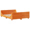 vidaXL Bed Frame without Mattress Wax Brown 160x200 cm Solid Wood Pine