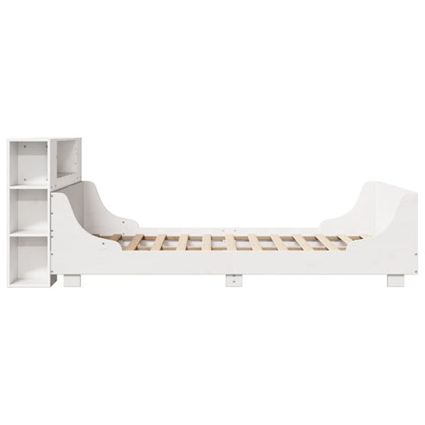vidaXL Bed Frame without Mattress White 140x200 cm Solid Wood Pine